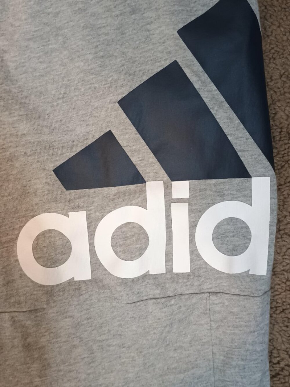 Adidas/Track Pants/Mens Medium/Grey Heather/Essentials Logo Athleisure Streetwea - Picture 2 of 8